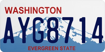 WA license plate AYG8714