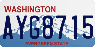 WA license plate AYG8715