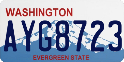 WA license plate AYG8723