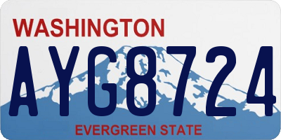 WA license plate AYG8724