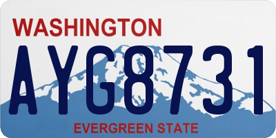 WA license plate AYG8731