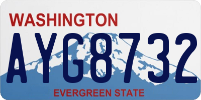 WA license plate AYG8732