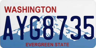 WA license plate AYG8735