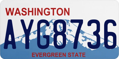 WA license plate AYG8736
