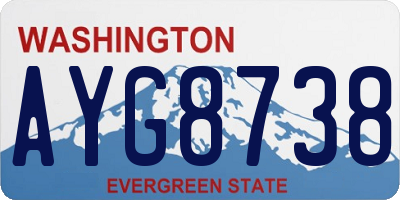 WA license plate AYG8738