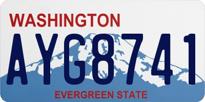 WA license plate AYG8741