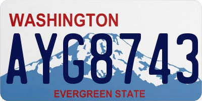 WA license plate AYG8743