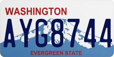 WA license plate AYG8744