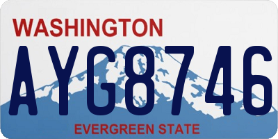 WA license plate AYG8746