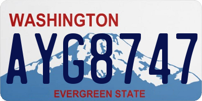 WA license plate AYG8747