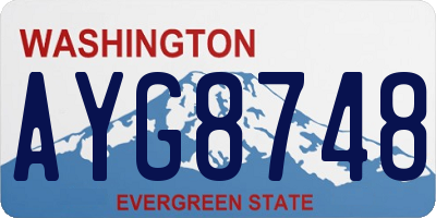 WA license plate AYG8748