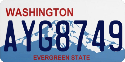 WA license plate AYG8749