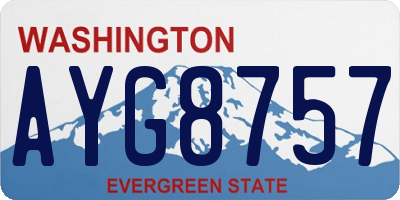 WA license plate AYG8757