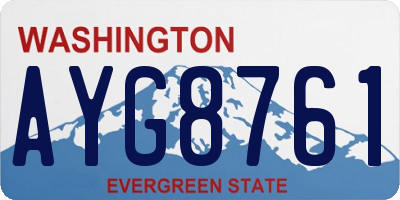 WA license plate AYG8761