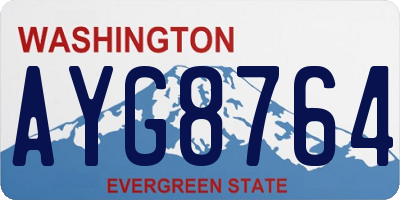 WA license plate AYG8764