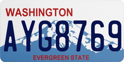 WA license plate AYG8769