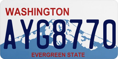 WA license plate AYG8770
