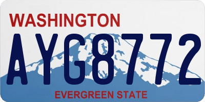 WA license plate AYG8772