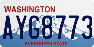 WA license plate AYG8773