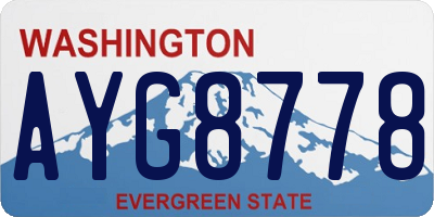 WA license plate AYG8778
