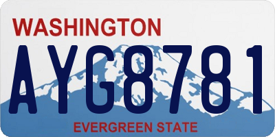 WA license plate AYG8781