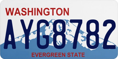 WA license plate AYG8782