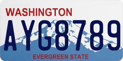 WA license plate AYG8789