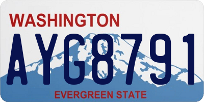 WA license plate AYG8791