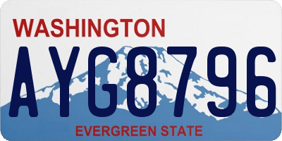 WA license plate AYG8796