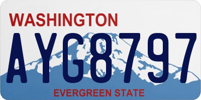 WA license plate AYG8797