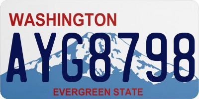 WA license plate AYG8798