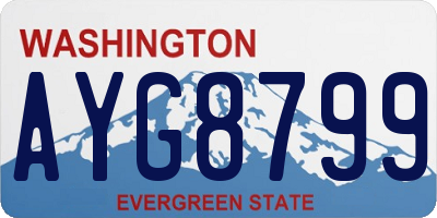 WA license plate AYG8799