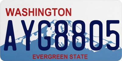 WA license plate AYG8805