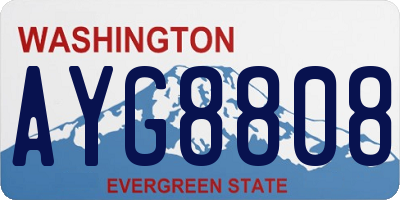 WA license plate AYG8808
