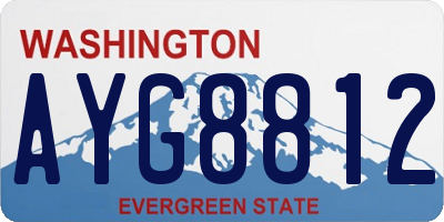 WA license plate AYG8812