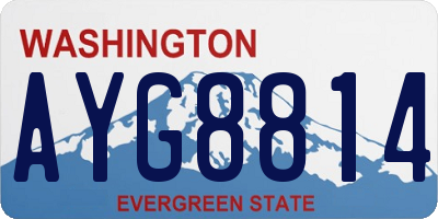 WA license plate AYG8814