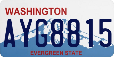 WA license plate AYG8815