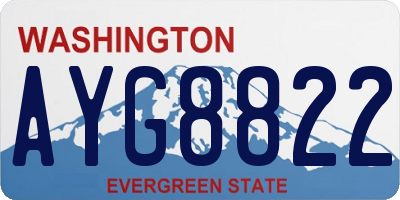 WA license plate AYG8822
