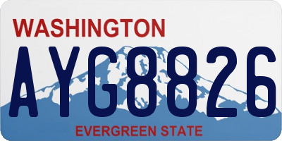 WA license plate AYG8826