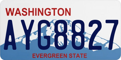 WA license plate AYG8827