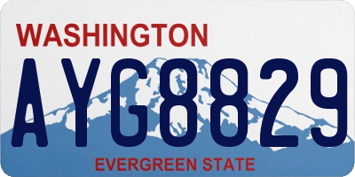 WA license plate AYG8829