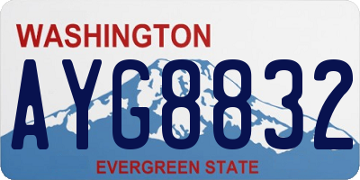 WA license plate AYG8832