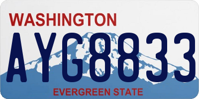 WA license plate AYG8833