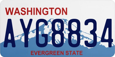 WA license plate AYG8834
