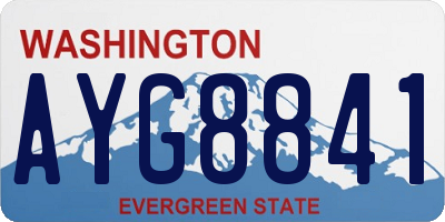 WA license plate AYG8841