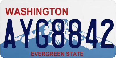 WA license plate AYG8842