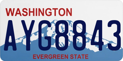 WA license plate AYG8843