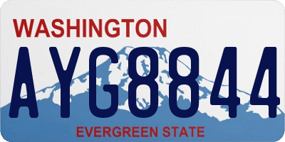 WA license plate AYG8844