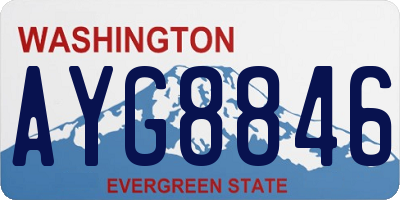 WA license plate AYG8846