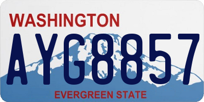 WA license plate AYG8857